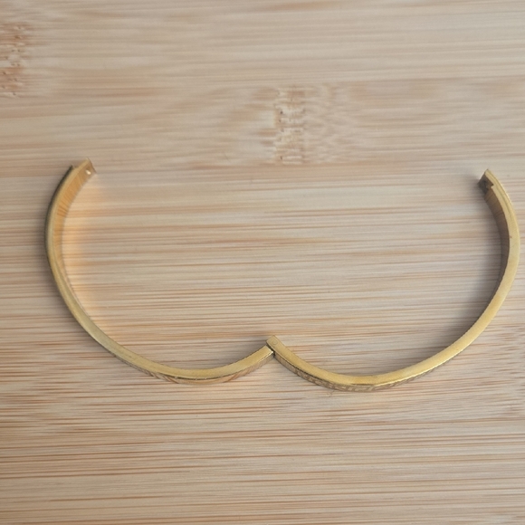 Gold Greek Key Bangle Bracelet - Picture 2 of 5